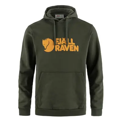 Mikina s kapucí Logo Fjällräven – Deep Forest