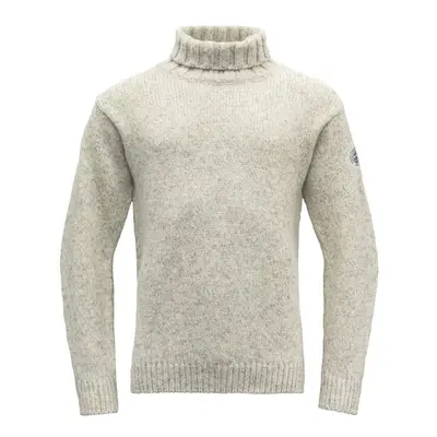 Norský vlněný svetr Nansen High Neck Devold – Melange Grey