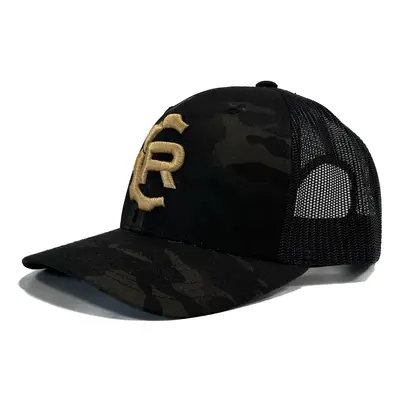 Kšiltovka Retro Trucker FlexFit Rigad – Multicam Black