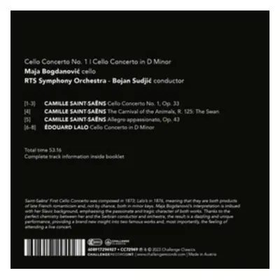 "Camille Saint-Sans: Cello Concerto No. 1/Edouard Lalo: Cello..." ("") (CD / Album)