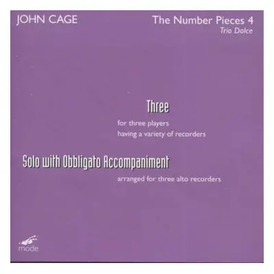 "Solo With Obbligato Accompaniment, Three (Trio Dolce)" ("") (CD / Album)