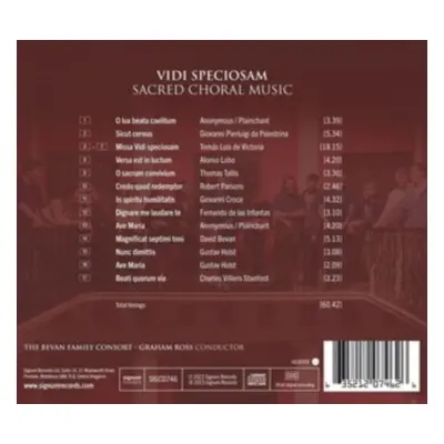 "The Bevan Family Consort: Vidi Speciosam - Sacred Choral Music" ("") (CD / Album)