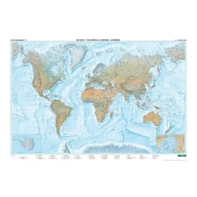 "World Physical Sea Relief Map" - "Wall Map Magnetic Marker" ("")(Sheet map, flat)