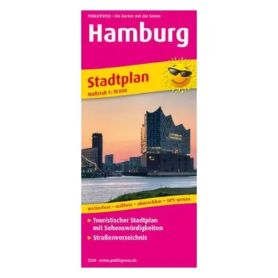 "Hamburg, city map 1:18,000" - "" ("")(Sheet map, folded)