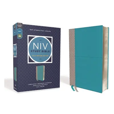 "NIV Study Bible, Fully Revised Edition, Leathersoft, Teal/Gray, Red Letter, Comfort Print" - ""