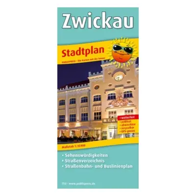 "Zwickau, city map 1:15,000" - "" ("")(Sheet map, folded)