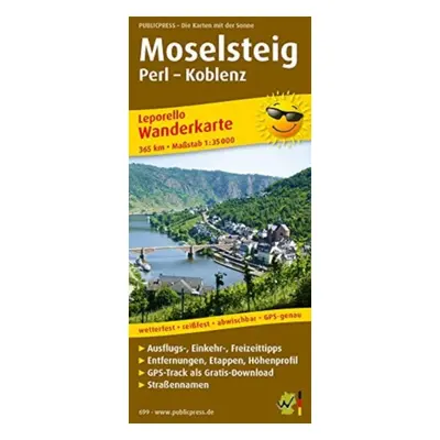 "Moselsteig, Perl - Koblenz" - "" ("")(Sheet map, folded)