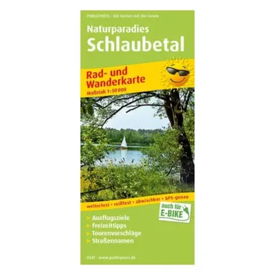 "Schlaubetal natural paradise, cycling and hiking map 1:50,000" - "" ("")(Sheet map, folded)