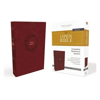 "The Kjv, Open Bible, Leathersoft, Burgundy, Red Letter Edition, Comfort Print: Complete Referen