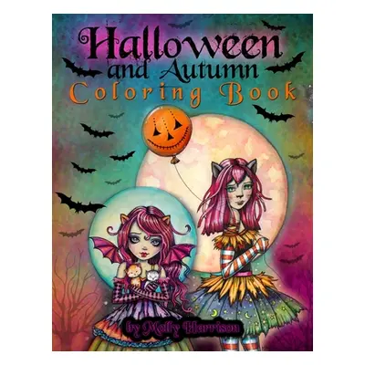 "Halloween and Autumn Coloring Book by Molly Harrison: A Halloween coloring book featuring 25 pa