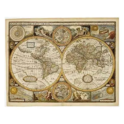 "World antique, map by John Speed 1651, magnetic marker board" - "" ("")(Sheet map, folded)