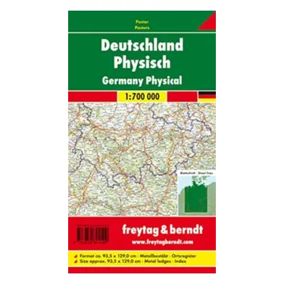 "Wall map magnetic marker: Germany physical 1:700,000" - "" ("")(Sheet map, folded)