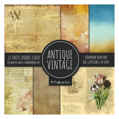 "Antique Vintage Scrapbook Paper Pad 8x8 Decorative Scrapbooking Kit Collection for Cardmaking, 