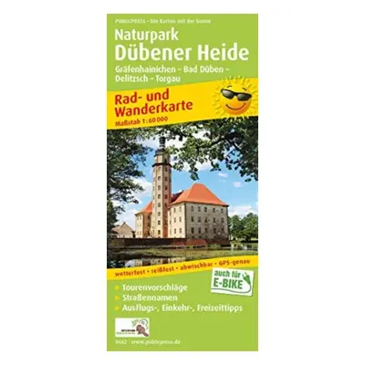 "Duben Heath Nature Park, cycling and hiking map 1:60,000" - "" ("")(Sheet map, folded)