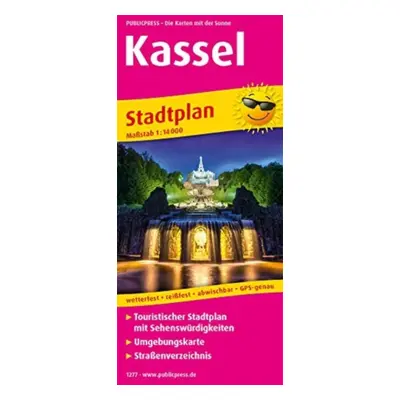 "Kassel, city map 1:14,000" - "" ("")(Sheet map, folded)