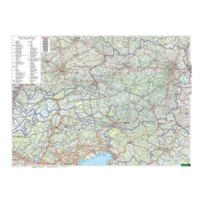 "Wall map magnetic marker board: Austria physical 1:500,000" - "" ("")(Sheet map, folded)