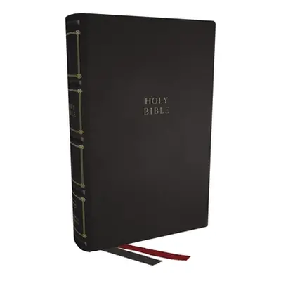 "Nkjv, Compact Center-Column Reference Bible, Genuine Leather, Black, Red Letter, Thumb Indexed,