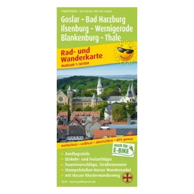 "Goslar - Bad Harzburg - Ilsenburg, cycling and hiking map 1:50,000" - "" ("")(Sheet map, folded