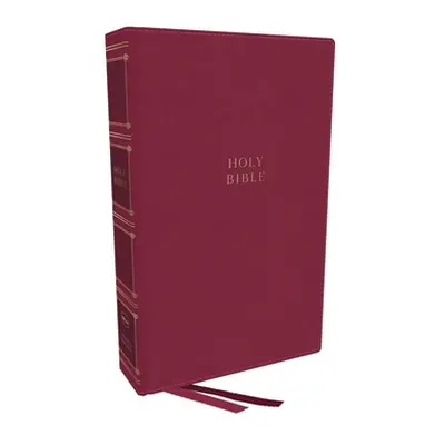 "Nkjv, Compact Center-Column Reference Bible, Leathersoft, Dark Rose, Red Letter, Thumb Indexed,