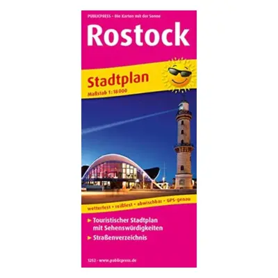 "Rostock, Stadtplan 1:16.000" - "" ("")(Sheet map, folded)