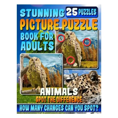 "Stunning Picture Puzzle Books for Adults - Animals Spot the Difference: Picture Search Books fo