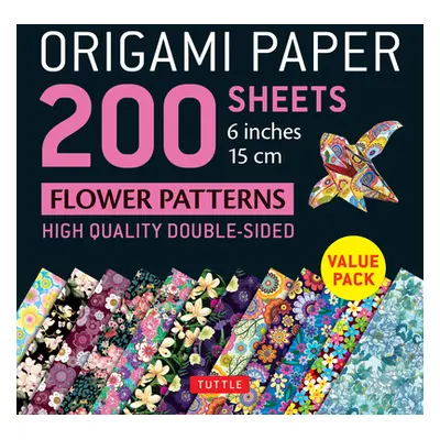 "Origami Paper 200 Sheets Flower Patterns 6