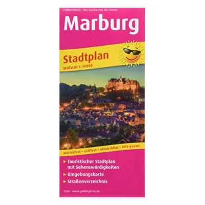 "Marburg, Stadtplan 1:14.000" - "" ("")(Sheet map, folded)