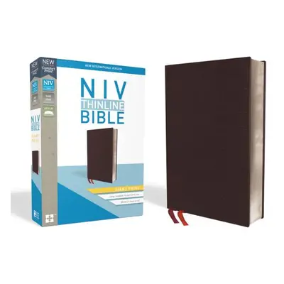 "NIV, Thinline Bible, Giant Print, Bonded Leather, Burgundy, Indexed, Red Letter Edition" - "" (