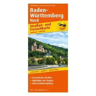 "Baden-Wurttemberg north, road and leisure map 1:200,000" - "" ("")(Sheet map, folded)