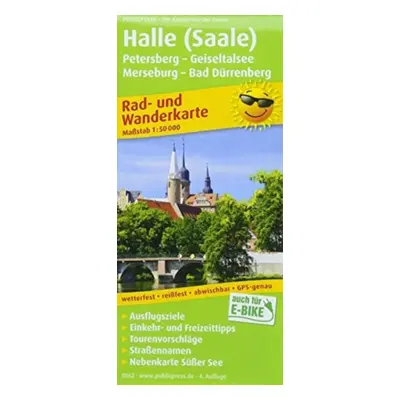 "Halle (Saale), cycling and hiking map 1:50,000" - "" ("")(Sheet map, folded)