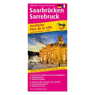 "Saarbrucken / Sarrebruck" - "" ("")(Sheet map, folded)