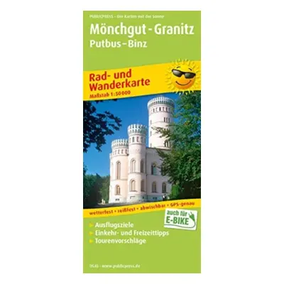 "Moenchgut - Granitz, cycling and hiking map 1:50,000" - "" ("")(Sheet map, folded)