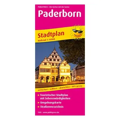 "Paderborn, Stadtplan 1:14.000" - "" ("")(Sheet map, folded)