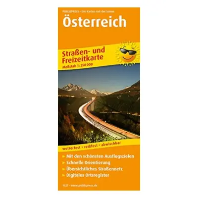 "Austria, road and leisure map 1:350,000" - "" ("")(Sheet map, folded)