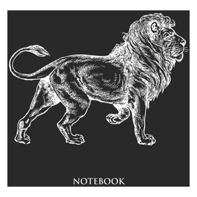 "Lion Notebook: Hand Writing Notebook - Large (8.5 x 11 inches) - 110 Numbered Pages - Black Sof