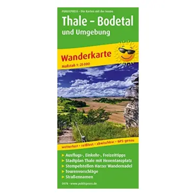 "Thale - Bodetal and surroundings, hiking map 1:25,000" - "" ("")(Sheet map, folded)