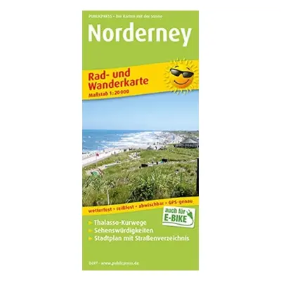 "Norderney, cycling and hiking map 1:20,000" - "" ("")(Sheet map, folded)