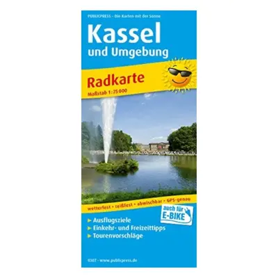 "Kassel, cycle map 1:75,000" - "" ("")(Sheet map, folded)