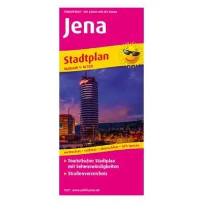 "Jena, city map 1:16,000" - "" ("")(Sheet map, folded)