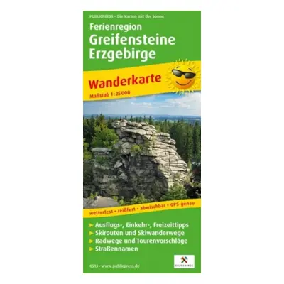 "Holiday region Greifensteine - Ore Mountains, hiking map 1:25,000" - "" ("")(Sheet map, folde