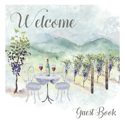 "Vineyard themed Guest Book, vacation home, comments book, holiday home, visitor book to sign" -