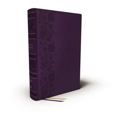 "Nkjv, Single-Column Wide-Margin Reference Bible, Leathersoft, Purple, Red Letter, Thumb Indexed