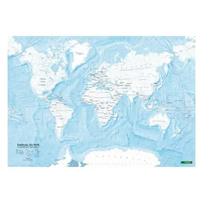 "World/Welt Map Flat in a Tube Printed Doubleside 1:40 000 000" - "" ("")(Sheet map, folded)