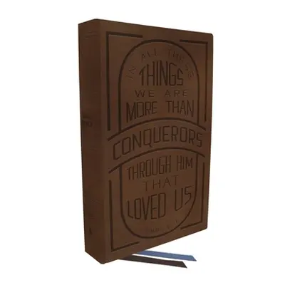 "KJV Large Print Bible W/ 53,000 Cross References, Brown Genuine Cowhide Leather with Thumb Inde