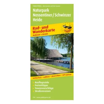 "Nossentiner / Schwinzer Heide nature park, cycling and hiking map 1:50,000" - "" ("")(Sheet map