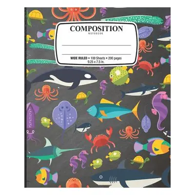 "Composition Notebook: Notebook for School Office Home Student Teacher Use Wide Ruled - 100 Shee