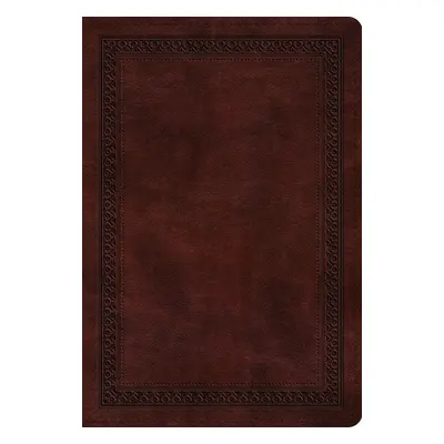 "ESV Large Print Compact Bible (Trutone, Mahogany, Border Design)" - "" ("")(Imitation Leather)