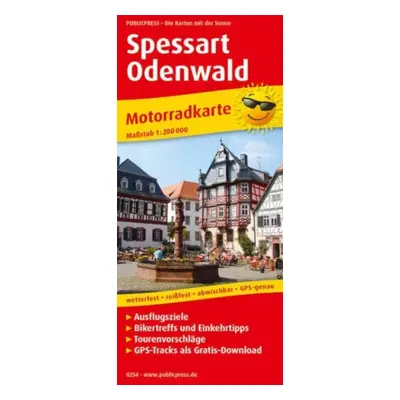 "Spessart - Odenwald, motorcycle map 1:200,000" - "" ("")(Sheet map, folded)