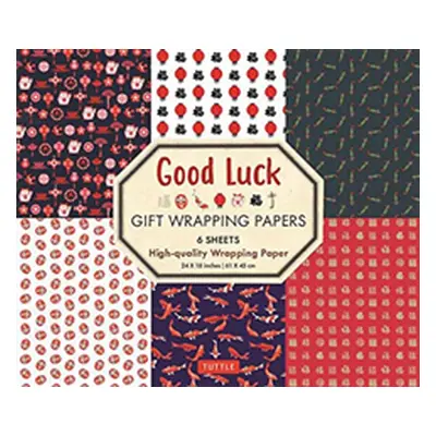 "Good Luck Gift Wrapping Papers 6 Sheets: High-Quality 24 X 18 Inch (61 X 45 CM) Wrapping Paper"