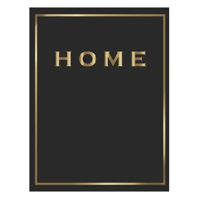 "Home: Gold and Black Decorative Book - Perfect for Coffee Tables, End Tables, Bookshelves, Inte